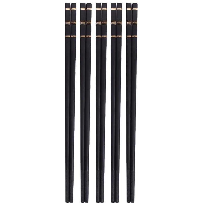 Metal Alloy Chinese Chopstick Reusable Non-slip Sushi Food Chop Sticks Japanese Korean Chopsticks Kitchen Tableware Accessories