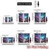 2D flat printing 2pcs Curtain Curtain Cosmic Spiral Landscape Digital Printed Polyester Drapes Family Party Decoration Perfect