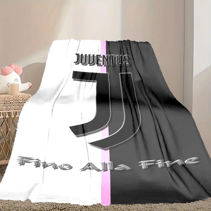 1pc Digital Print Nap Blanket, Juventus Football Club Blanket for Home Use, All Season Warmth, Christmas and Valentine's Day Gift Blanket