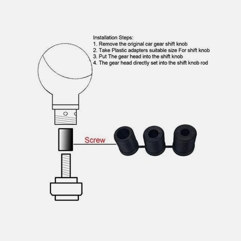 1Pcs Car Gear Shift Knob Modification Car Modification Gear Head Manual Automatic Transmission Anti-skid Frosted Gear Lever
