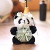 Doll Pendant Keychain Cartoon Panda Shape Plush Doll Key Holder Lightweight Keychain Decorative Bag Accessory
