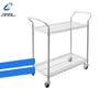 OLOMM 2-Tier Chrome Wire Utility Cart with Handles