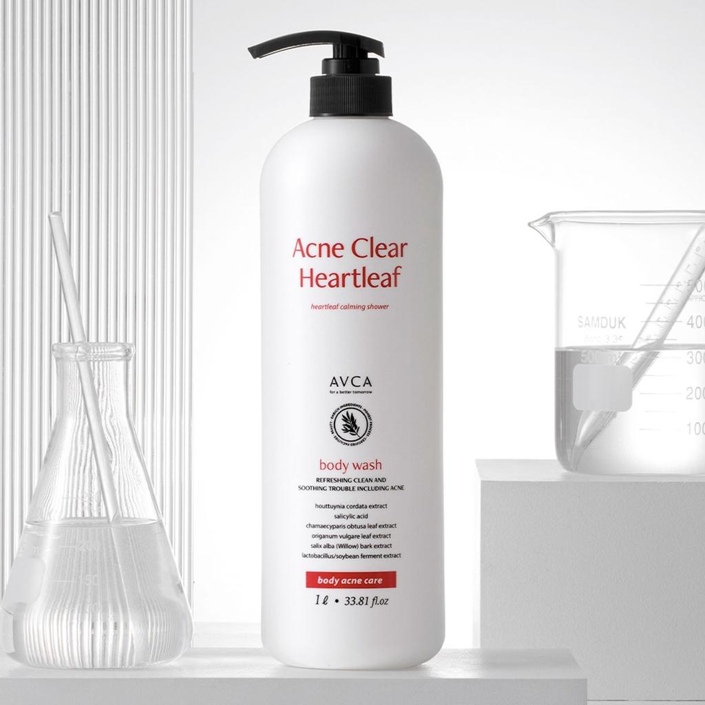 [Abka] Acne Clear Large Size Hypoallergenic Houttuynia Cordata Body Wash 1000ml X 2