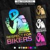 Car Motorcycle1pc 15x11CM Respect Biker Decor Sticker For On  Vinyl 3D Stickers Motorcycle Vinyl 3D Stickers And Decals Worldmum