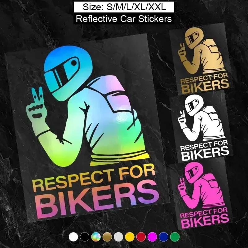 Car Motorcycle1pc 15x11CM Respect Biker Decor Sticker For On Vinyl 3D Stickers Motorcycle Vinyl 3D Stickers And Decals Worldmum