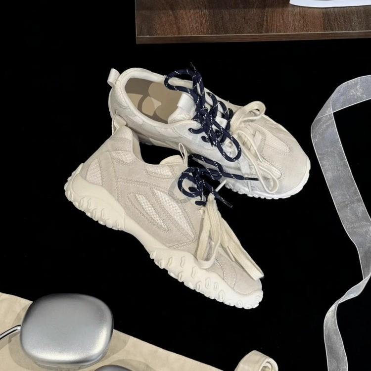 Retro and thin German training Forrest Gump shoes women's 2024 summer new fashion student versatile breathable mesh running shoes tide