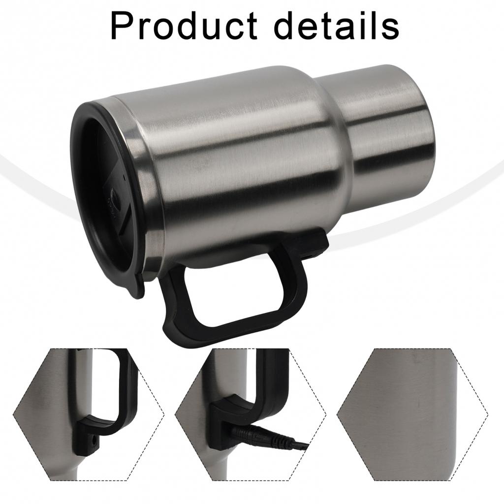 Hřející hrnek 12V cestovní nerezový elektrický hrnek konvice káva voda