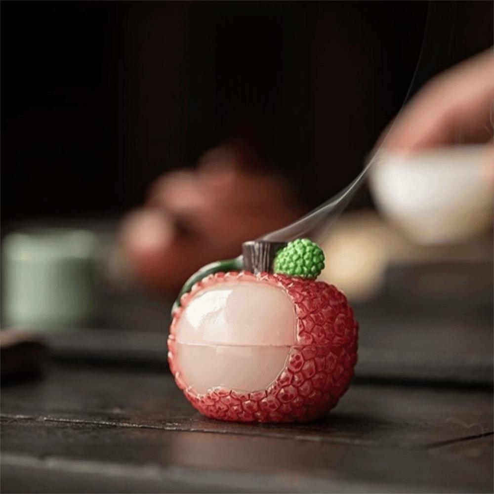 Resin Litchi Incense Burner Home Ornaments Exquisite Fruit Aromatherapy Stove Creative Mini Incense Burner Indoor