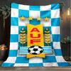 1pz Coperta morbida in flanella stampata con bandiera del football nazionale dell'Uruguay per camera da letto adulta, soggiorno, divano, campeggio, viaggi, regali per tifosi, regali di Natale