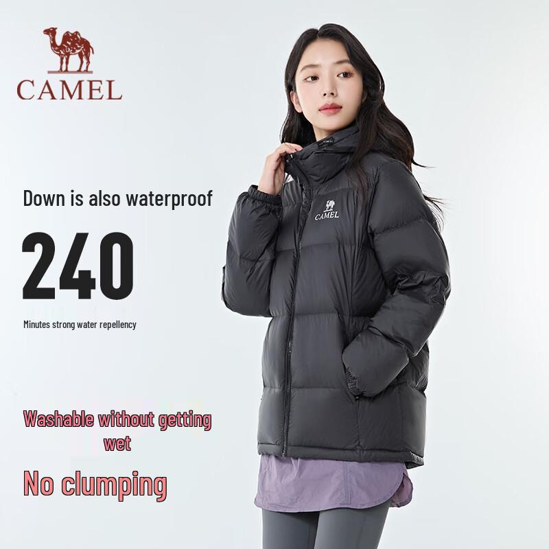Camel Outdoor Hooded Down Jacket W35CR28001