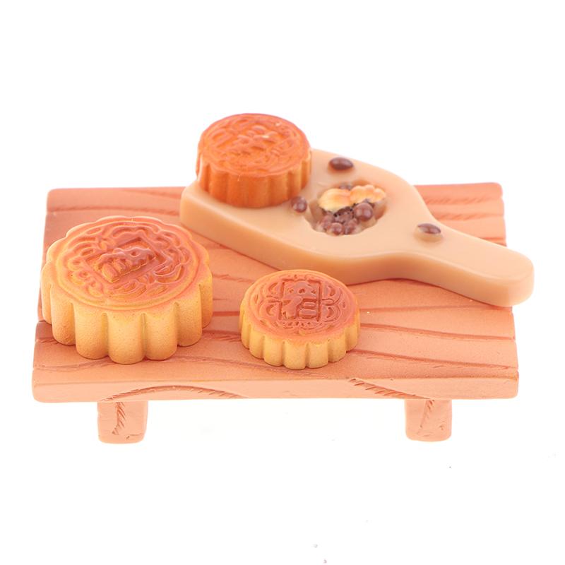 Micro Landscape Small Ornaments Resin Crafts Moon Cakes Rabbit Mid-Autumn Festival Decoration