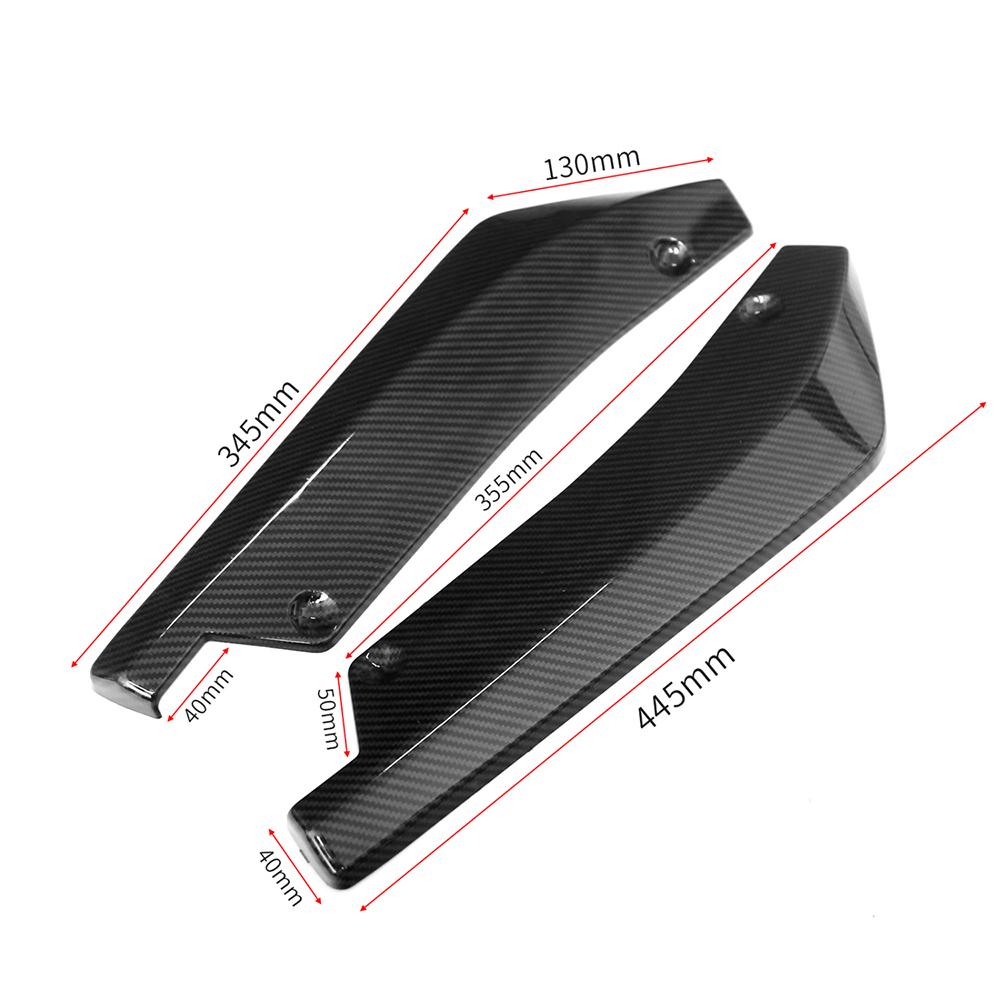 Rear Bumper Lip Splitter Universal Car Side Fender Fins Body Lip Spoiler Chin Skirt