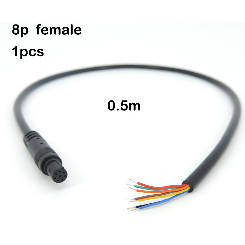 0.5m 1m 2m 8 pin core Male to Female Cord Car Rear View vehicle DVR Camera Reverse connector extend Cable cord HD Monitor Wire V