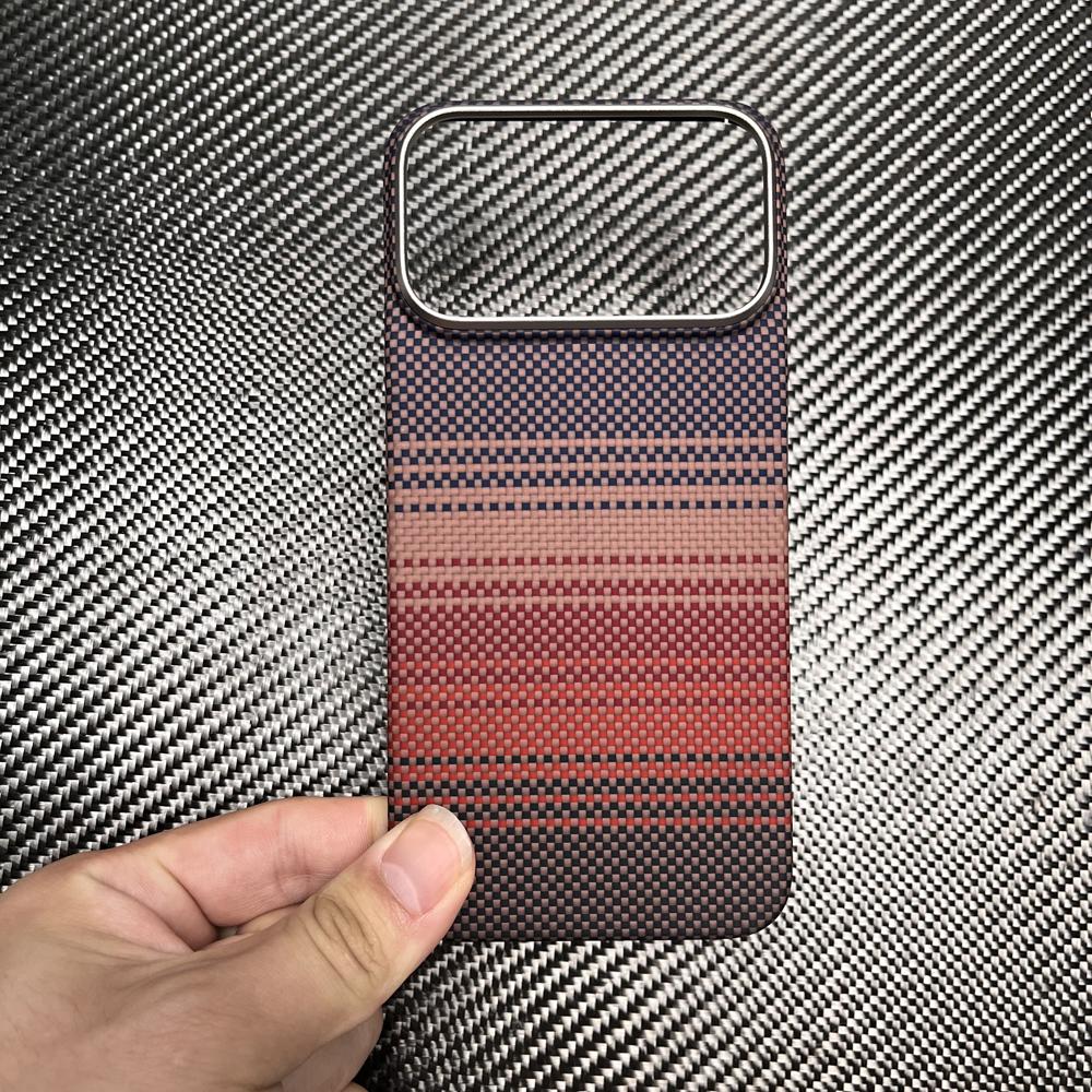 For Iphone 18 Pro Max Carbon Fiber Case  Ultra Thin Lens Protection Aramid Fiber Phone Cover for Iphone 18 Pro Carbon Case