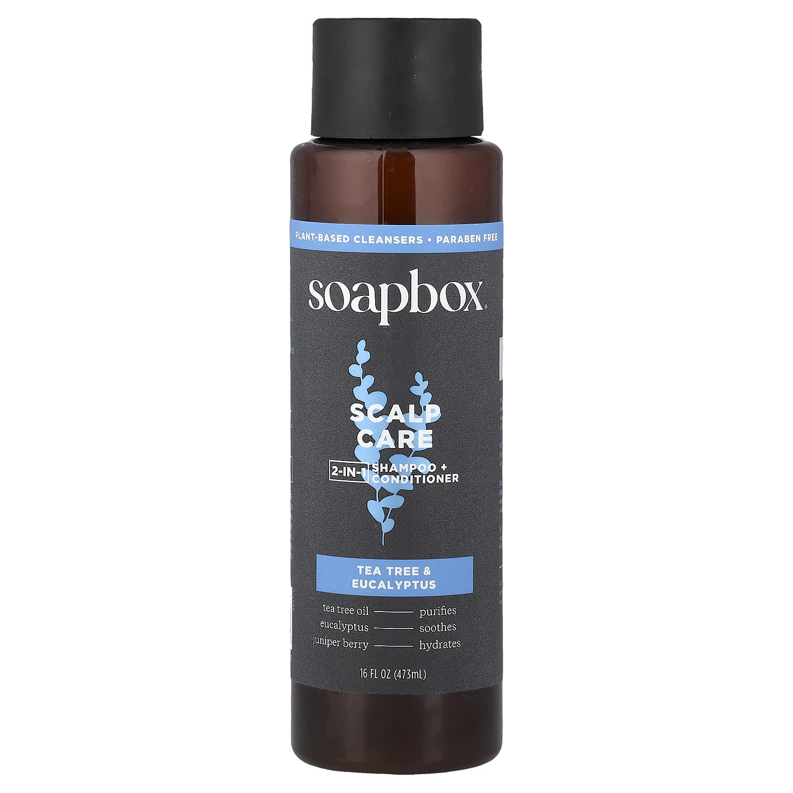 

Soapbox, Scalp Care 2-In-1 Shampoo + Conditioner, Tea Tree & Eucalyptus, 473ml (16 fl oz)