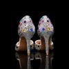 Fashion Bling Luxury Handmade Full Rhinestones Women Pumps Elegant Pointed Toe Colorful Crystal High Heels Fashion Party Bridal Shoes