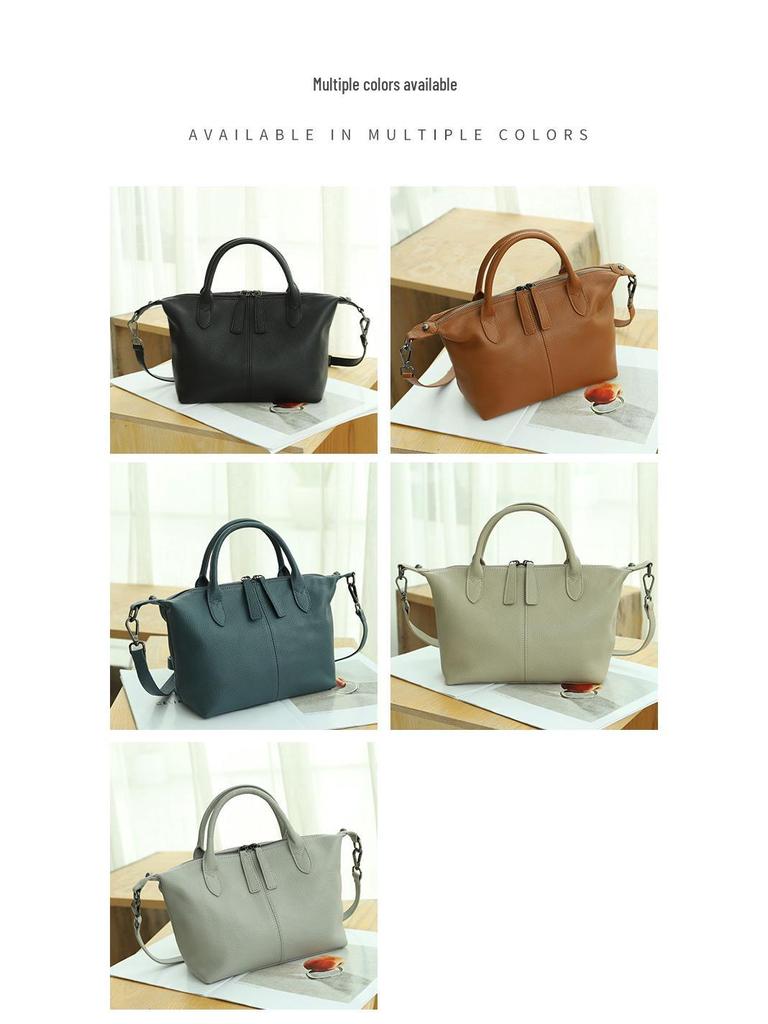 Genuine Leather Women's Shoulder Bag - 2025 European & American Style