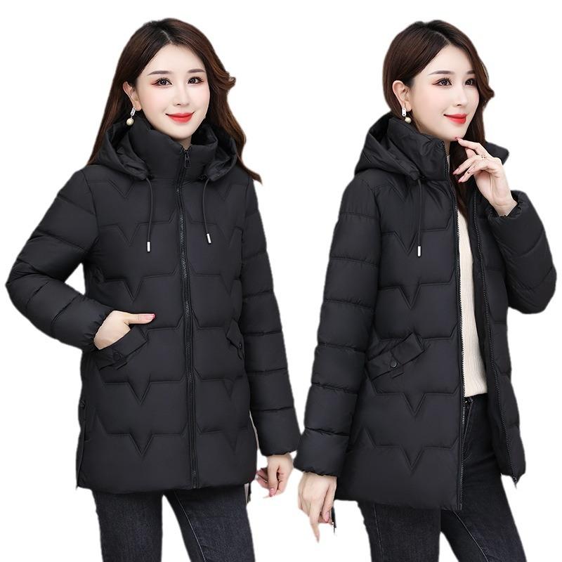 Down cotton jacket padded jacket women's mid-length Korean version slim slimming winter jacket padded jacket new in 2025