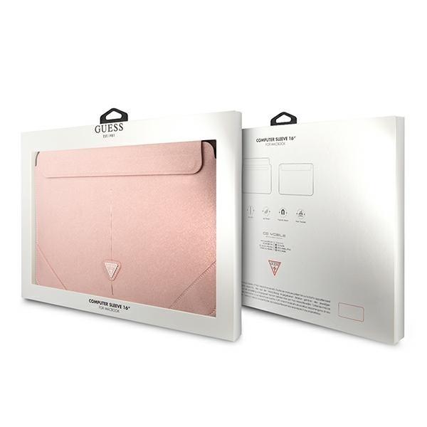 Guess Sleeve Gucs16Psatlp 16 Pink /Pink Saffiano Triangle Logo