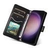 Für Samsung Galaxy S24 Ultra Brieftasche Hülle Rhombus Leder Handyhülle mit Schultergurt und Handschlaufe