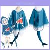 Gawr Gura Cosplay Costume Featuring Shark-themed Design For Halloween Parties