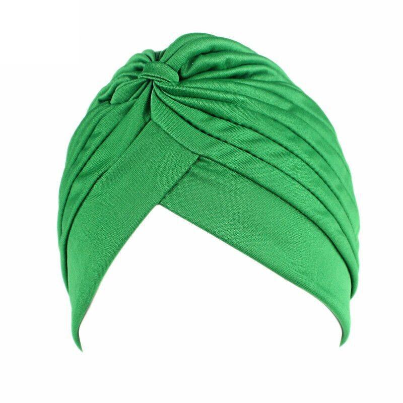Stretchy Knot Twist Turban Bandanas Women Headscarf Bonnet Muslim Hijab Indian Hats Female Chemo Cap Adult Solid Color Head Wrap
