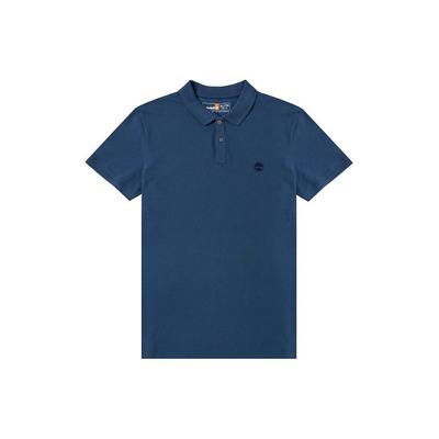 Solid Logo Outdoor Casual Short Sleeve Polo Shirt Men Polo Shirts Navy-Blue A2EPM-288