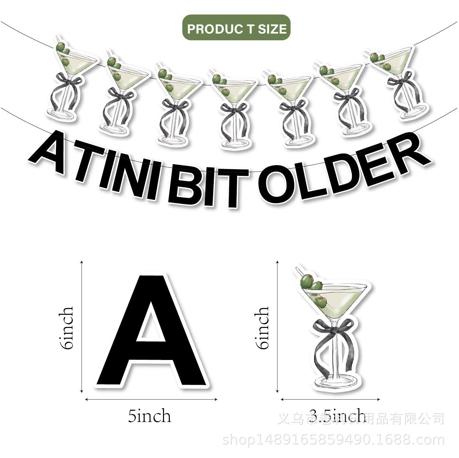 

A Tini Bit Older Martini Party Supplies Birthday Decoration Banner Banner Disposable Pendant La Banner