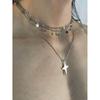 Fashion Star Pendant Necklace Simple Vintage Color Choker Chains for Women Men Couples Valentine's Day Gift