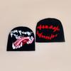 American Style Devil Hip Hop Knitted Hats Autumn And Winter New Unisex Funny Warm Personal Versatile Street Fashion Ins Beanies