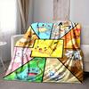 1pz Coperta in Flanella Morbida e Calda con Personaggi Pokemon, Coperta Multiuso per Divano, Poltrona, Ufficio, Letto, Campeggio, Viaggio