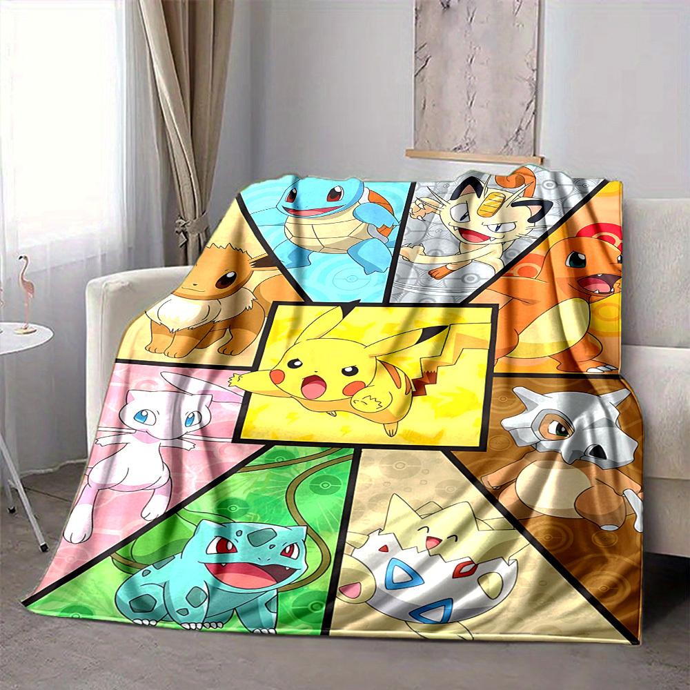 

1pc Pokemon Characters Soft & Warm Flannel Blanket, Multi-Purpose Throw Blanket for Couch, Sofa, Office, Bed, Camping, Travel 80x120cm