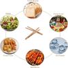 4 Stück Bambus-Toastscheren 18cm Toasterzange Teeklammer Pinzette Bambuszange für BBQ Frittiertes Brot Tee Kochen Küchenzubehör