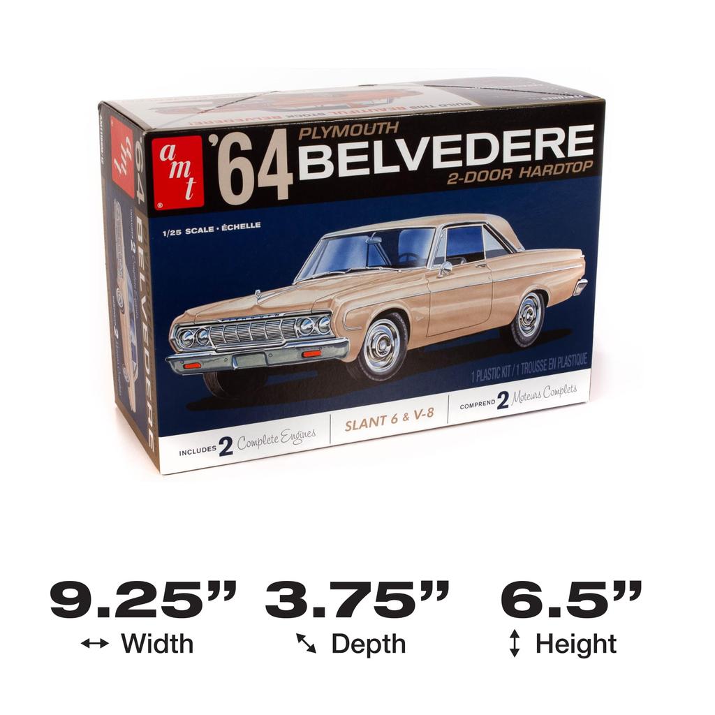 AMT 1/25 Scale 1964 Plymouth Beldia with Straight-6 Engine Plastic Model Kit AMT1188