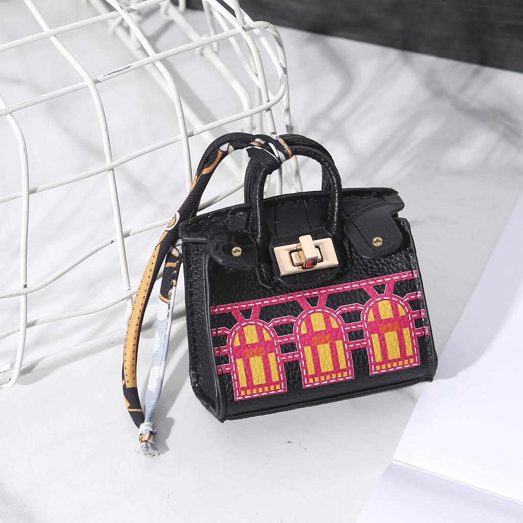 Internet-Berühmtheit neuer Aufkleber Diamant glänzend Haus Mini kleine Tasche Anhänger Kopfhörer Tasche Multifunktionale Münztasche Kreativ