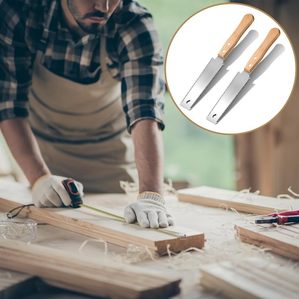 Small Pull Hand Saw with Double Edge Blade Cutting, 6-inch Blade Handsaw for Woodworking, PVC Pipe Cutting, DIY Project