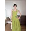 In Stock French Girl Style Sleeveless Vest Dress Women's Summer High-end Fashion Bud Long Dress Children