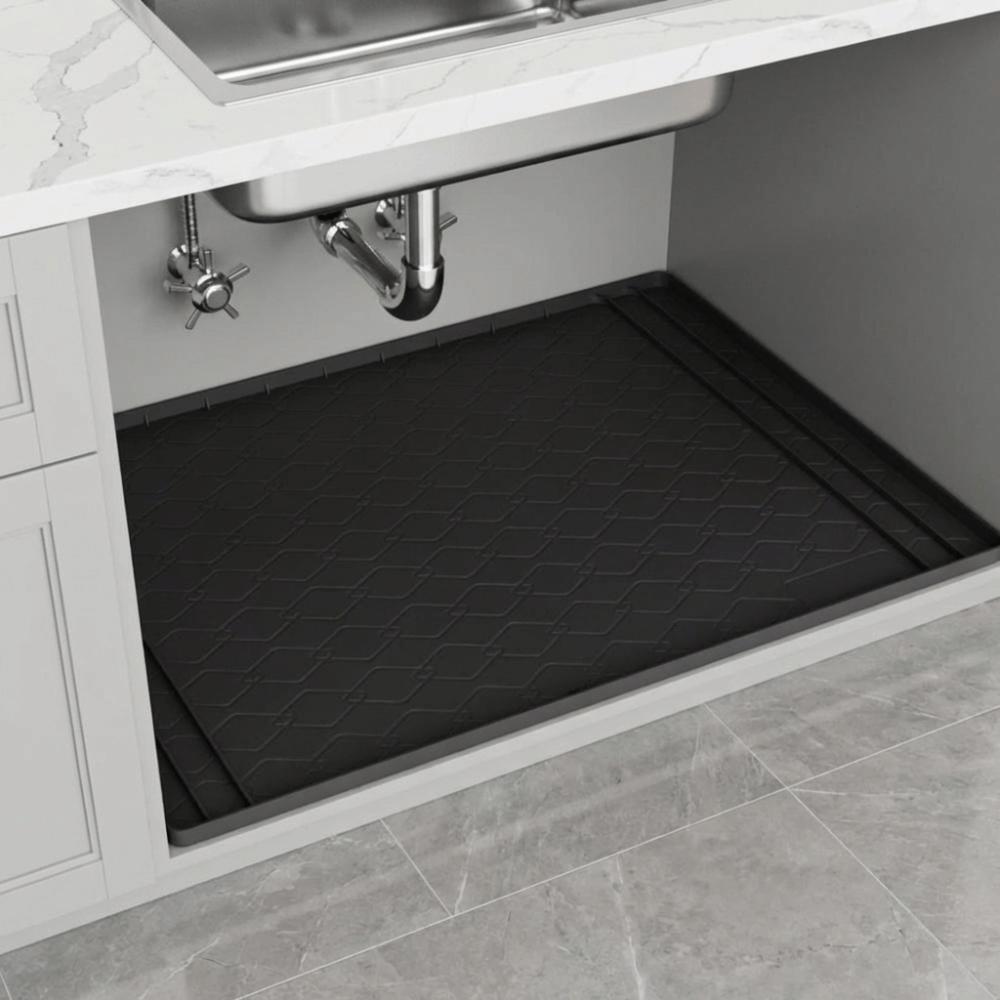 מזרן עמיד למים מלבני מתחת לכיור, מזרן מטבח מסיליקון עמיד למים, לשימוש בחדר אמבטיה