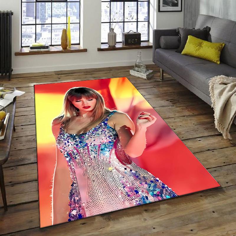 1pc Taylor Swift1 Design Area Rug - Non-Slip, Soft & Cozy Floor Mat for Living Room, Bedroom, Office - Indoor/Outdoor Decorative Carpet