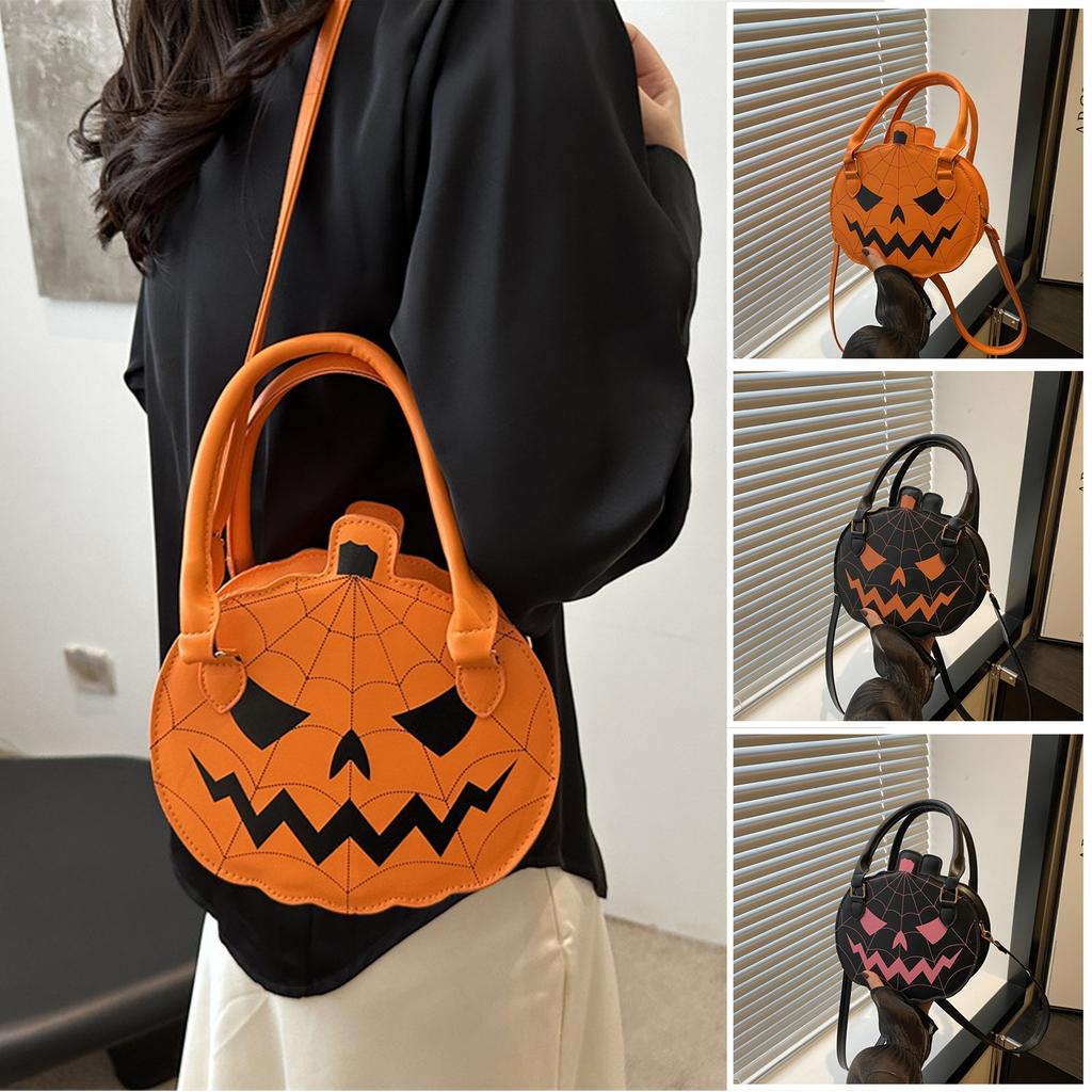 Halloween Handtasche Geldbörse Umhängetasche Neuheit Teufel Schultertasche PU-Leder Halloween Umhängetasche