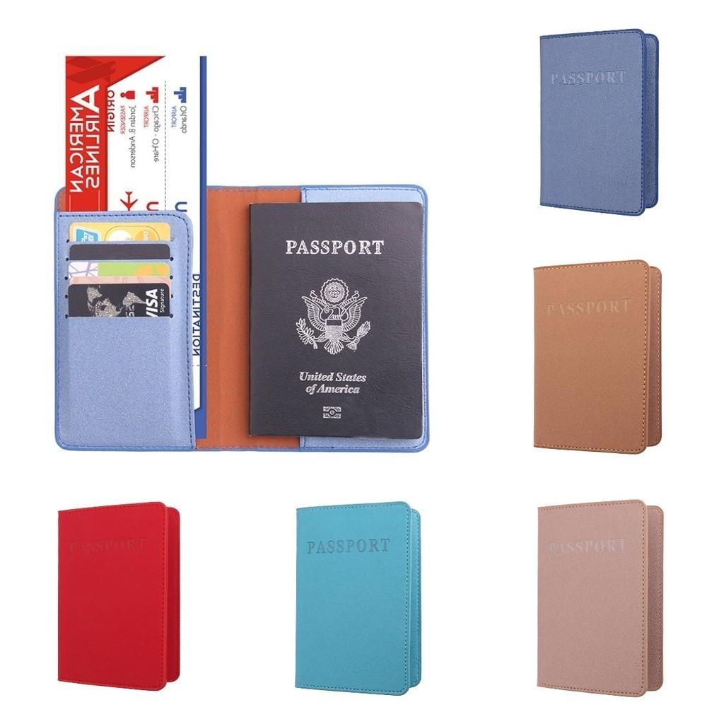 Passport Pu Leather Holder Multi Card Travel Wallet Cover Multiple Compartments