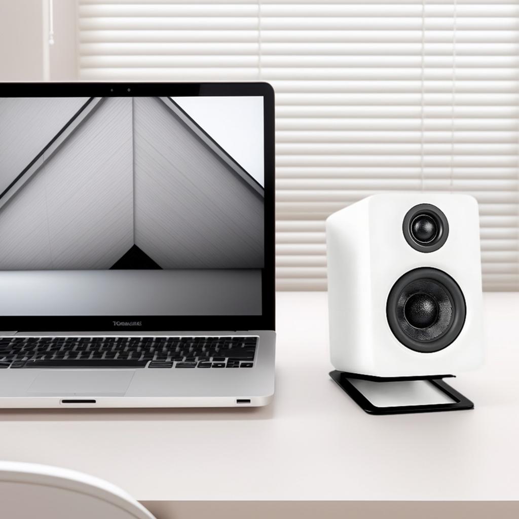 Computer Speaker Stand Supports 8 Lbs Tabletop Speaker Stand Damping Foam Padding Metal Bracket for Small Speakers
