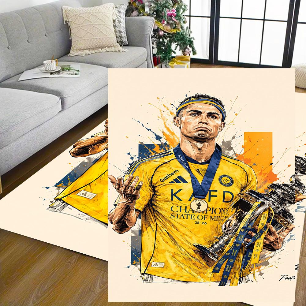 Champion's Glory Celebration Floor Mat Perfect for Dormitory Living Rooms Balcony Study room Anti-slip Rug Office home decor Wedding Party Gift