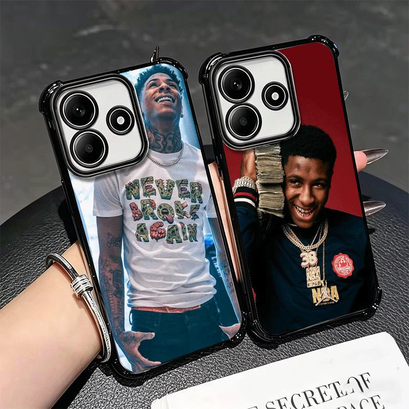 Rapper YoungBoy Plating Phone Case For Xiaomi Redmi Note 14 15 Pro Plus 13 12 11 11S 11T 10 9S 9 5G Anti-Fall Airabag Cover