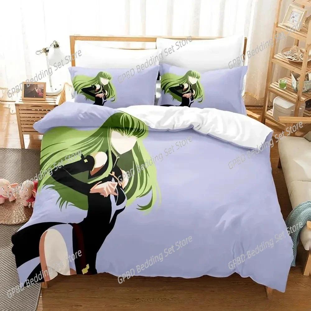 Anime CODE GEASS 3D NEW Duvet Cover Pillowcase Bedding Set Adult Boy Girl Bedroom Decoration Children Single Double Large
