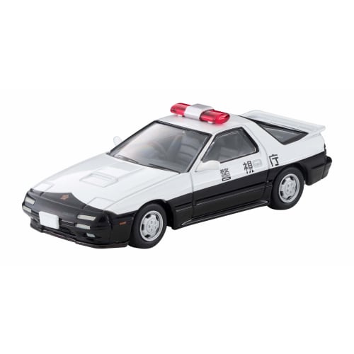 TOMYTEC Tomica Limited Vintage Neo 1/64 Scale LV-N214a Mazda Savanna RX-7 Patrol Car, Metropolitan Police Department, Finished Model, 312598