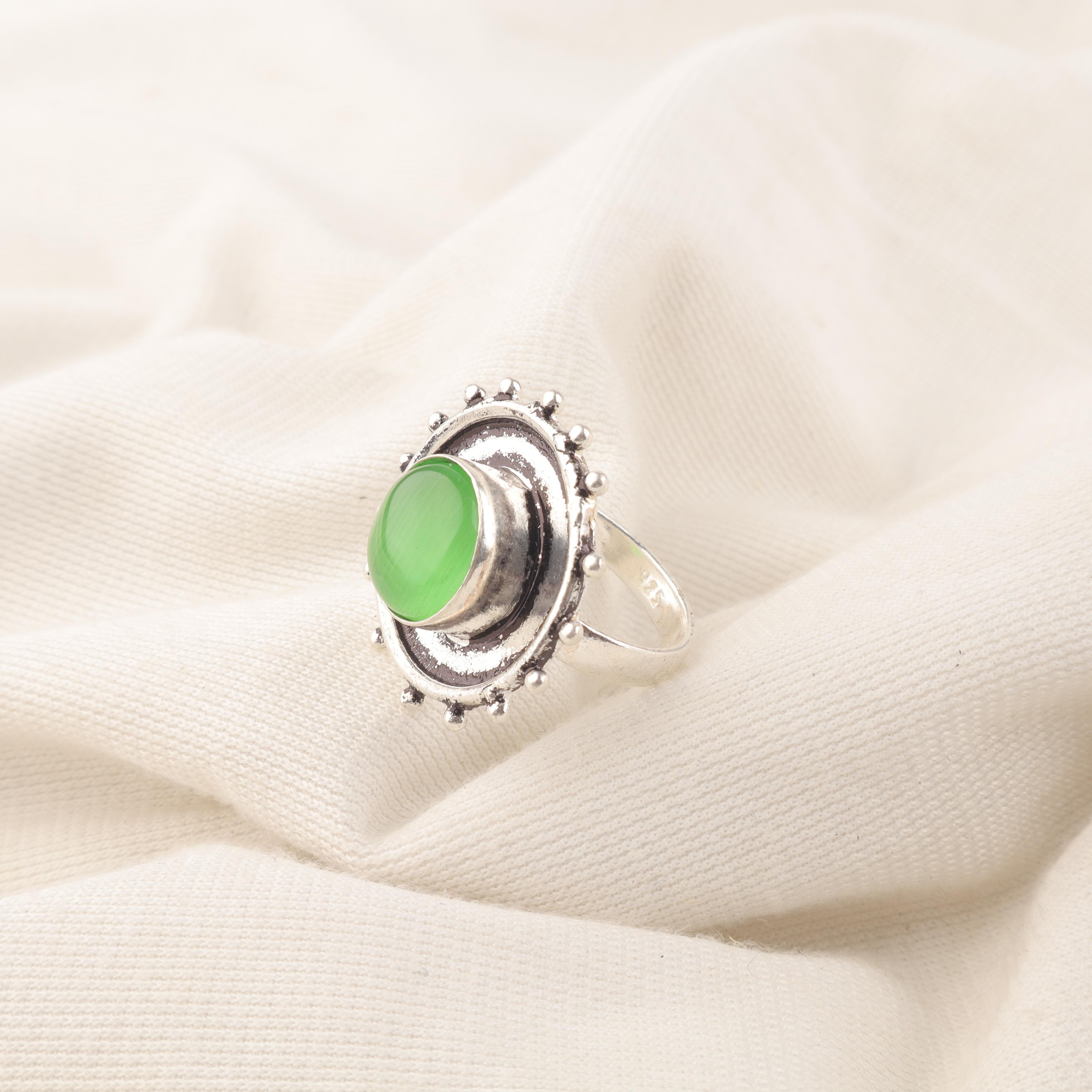 

Прекрасные украшения с камнем «кошачий глаз» зеленого цвета, кольцо из цельного стерлингового серебра 925 пробы, духовное кольцо ручной работы для свадебного подарка 12 зелёный