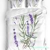 Fiori Viola Lavanda Foglie Retro Set Letto 3 Pezzi Per Camera da Letto Letto Matrimoniale Tessile per la Casa Copripiumino Copripiumino Federa