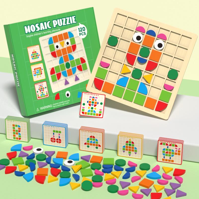Mosaic 3D Stereo Puzzle: Educational Parent-Child Game for Logical Thinking and Building