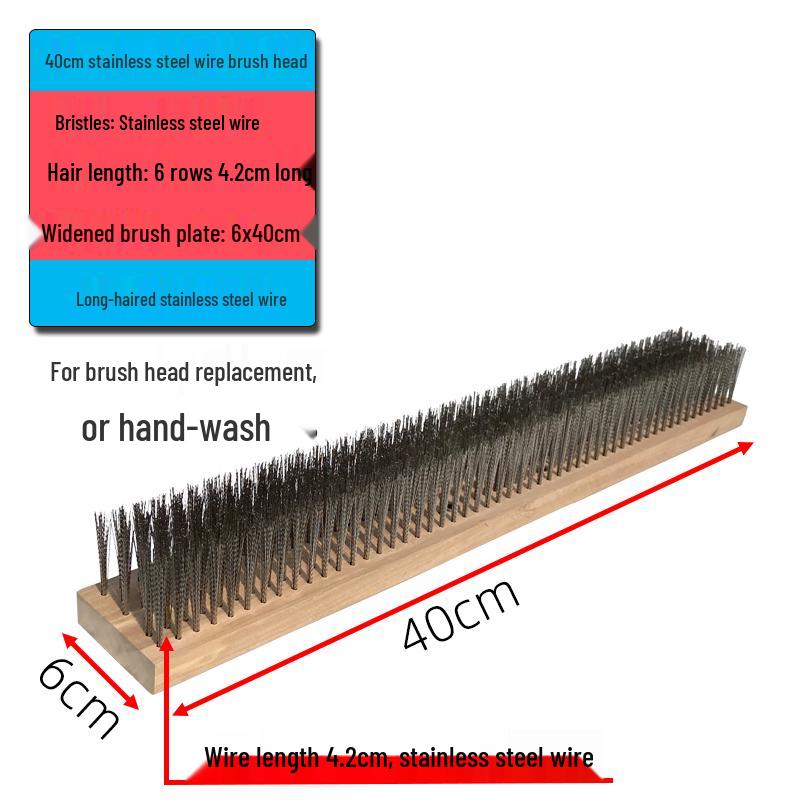 Stainless Steel Long-Handled Moss Removal Floor Brush